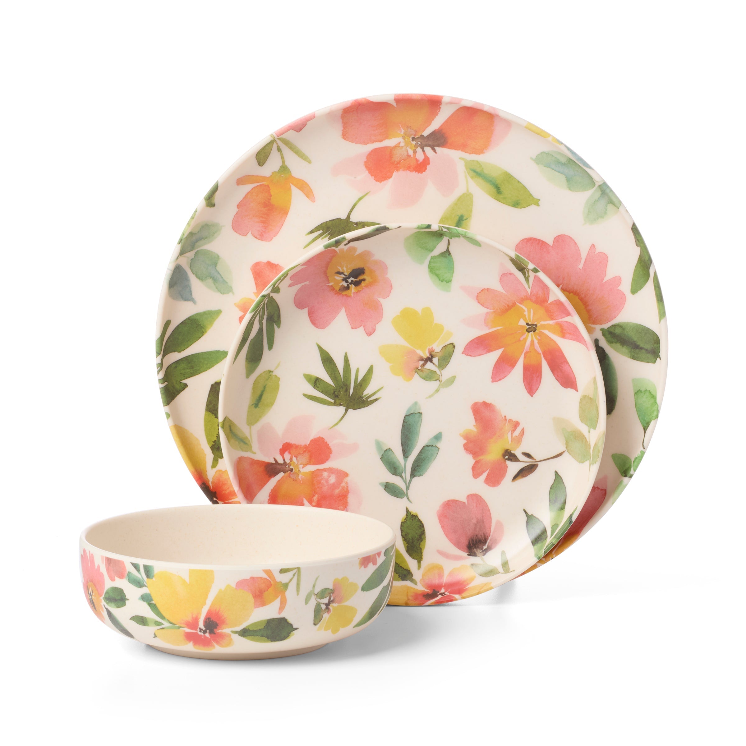 Lenox Everyday Flatware 24 Seven Melamine Floral 12-Piece Dinnerware Set - Image 3