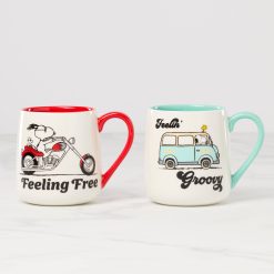 Lenox Everyday Flatware Peanuts Mugs Groovy-Feeling Free, Set of 2