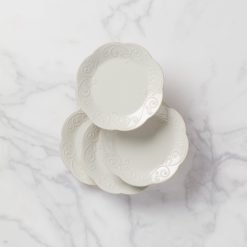 Lenox Everyday Flatware French Perle White 4-Piece Dessert Set