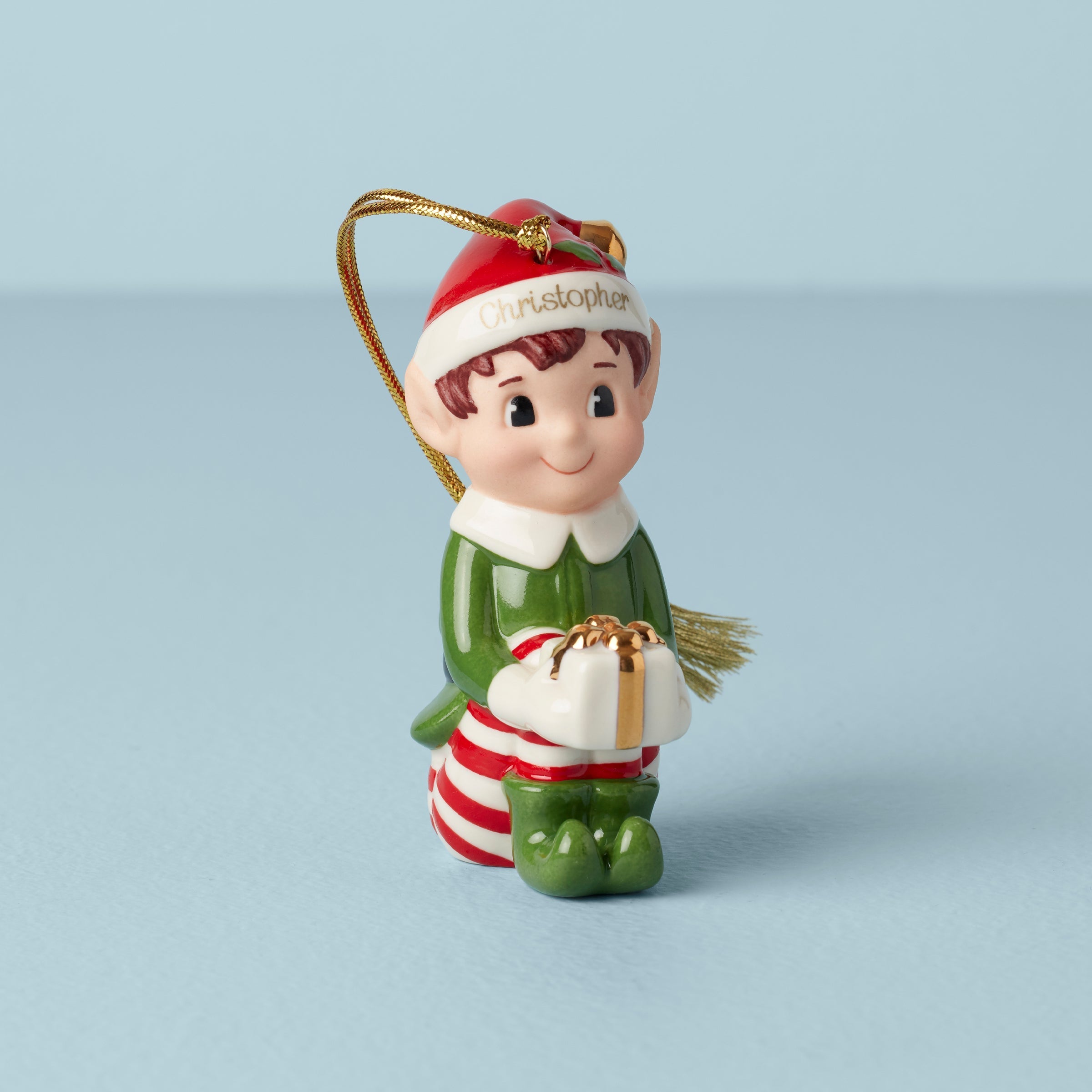 Lenox Everyday Flatware Personalized Christmas Elf Ornament