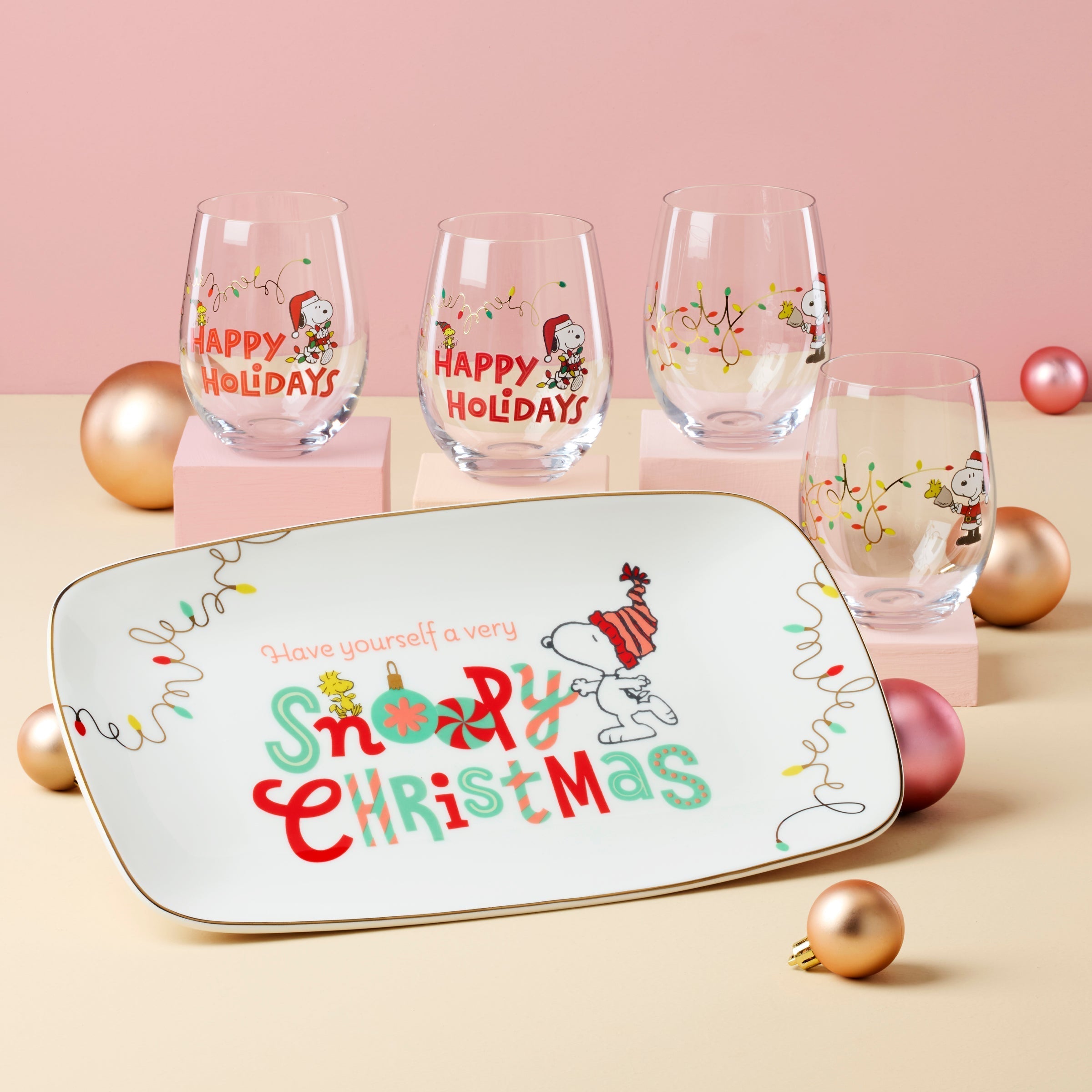 Lenox Everyday Flatware Snoopy Christmas Hors d'Oeuvre Tray - Image 2