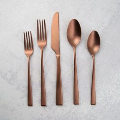 Lenox Everyday Flatware Marlise Copper Satin 20-Piece Flatware Set
