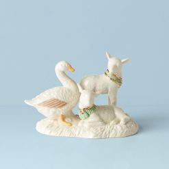 Lenox Everyday Flatware First Blessing Goose & Lambs Figurine
