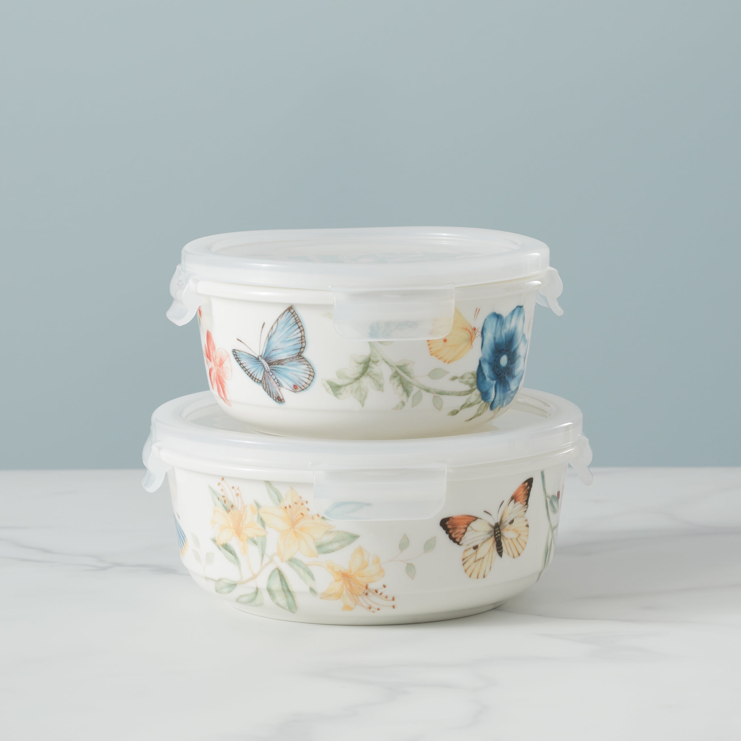 Lenox Everyday Flatware Butterfly Meadow Large Round Container - Image 4