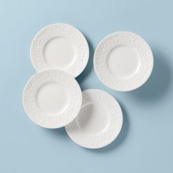 Lenox Everyday Flatware Opal Innocence Carved 4-Piece Plate Set