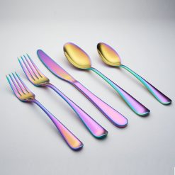 Lenox Everyday Flatware Rhiannon Rainbow Mirror 20-Piece Flatware Set