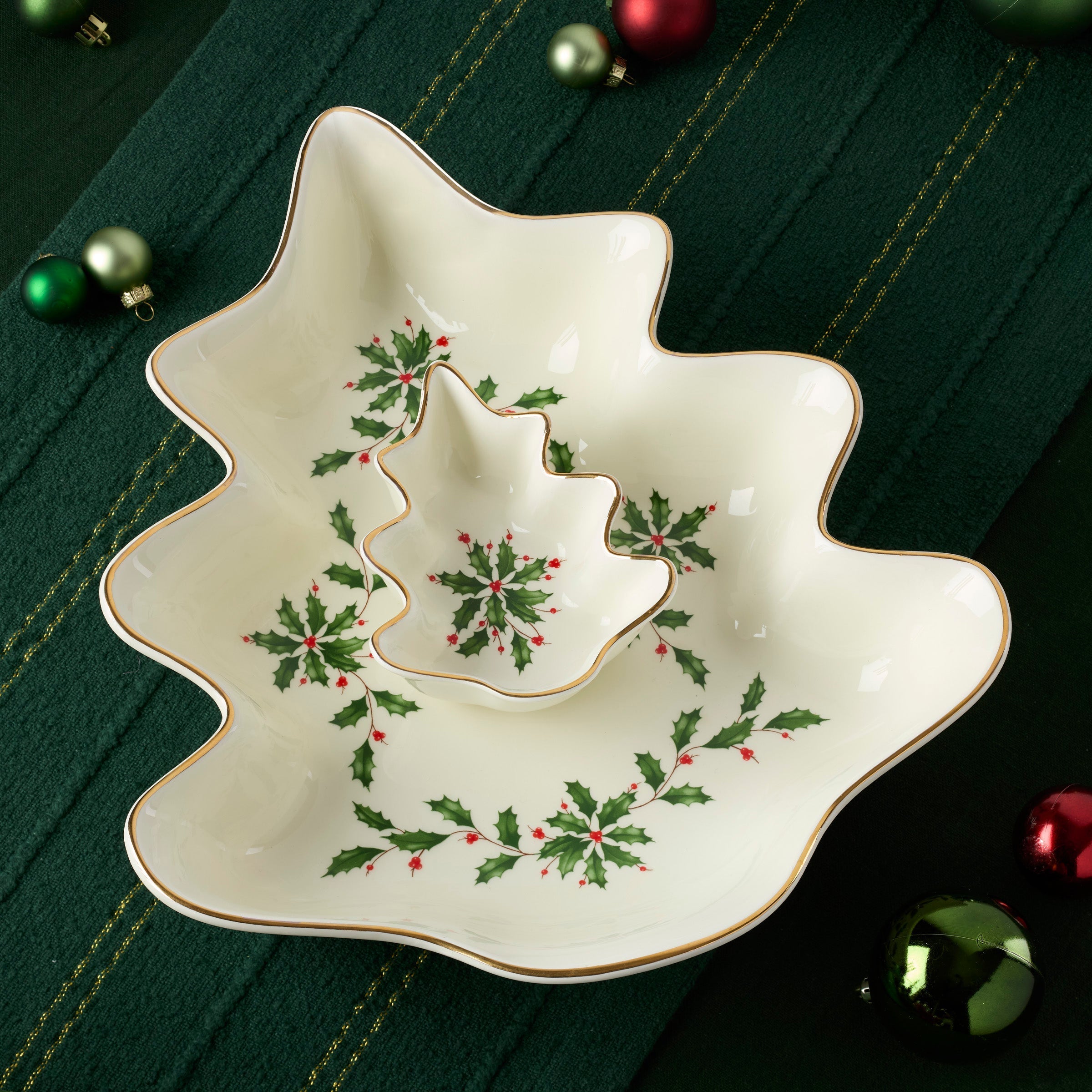 Lenox Everyday Flatware Holiday Tree Chip & Dip Set - Image 5