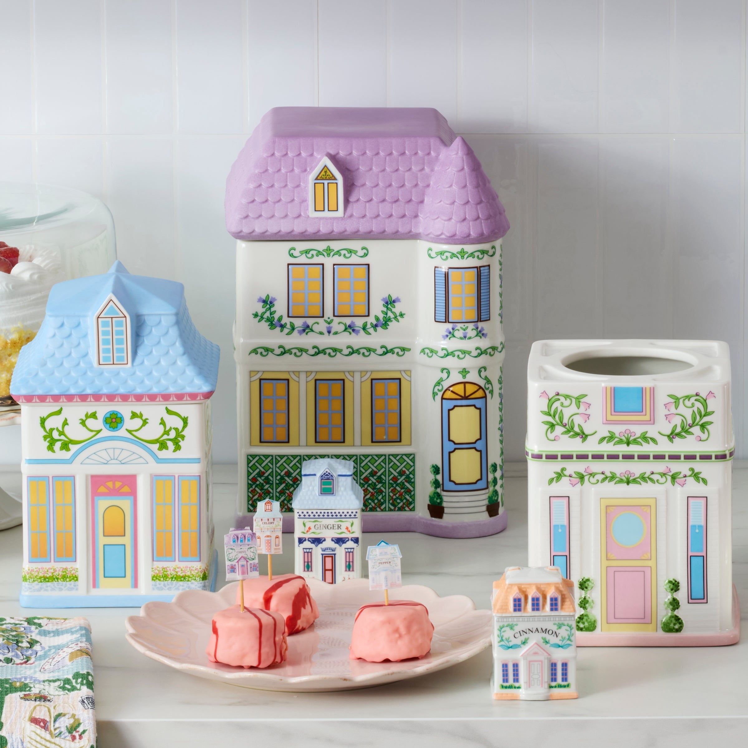 Lenox Everyday Flatware Lenox Spice Village House Canisters, Set of 3 - Image 5