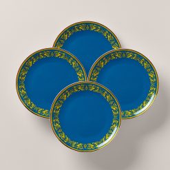 Lenox Everyday Flatware LX Remix Blue Accent Plates, Set of 4