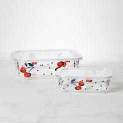 Alternative view of Lenox Everyday Flatware Vintage Cherry Dot 2-Piece Rectangular Storage Set