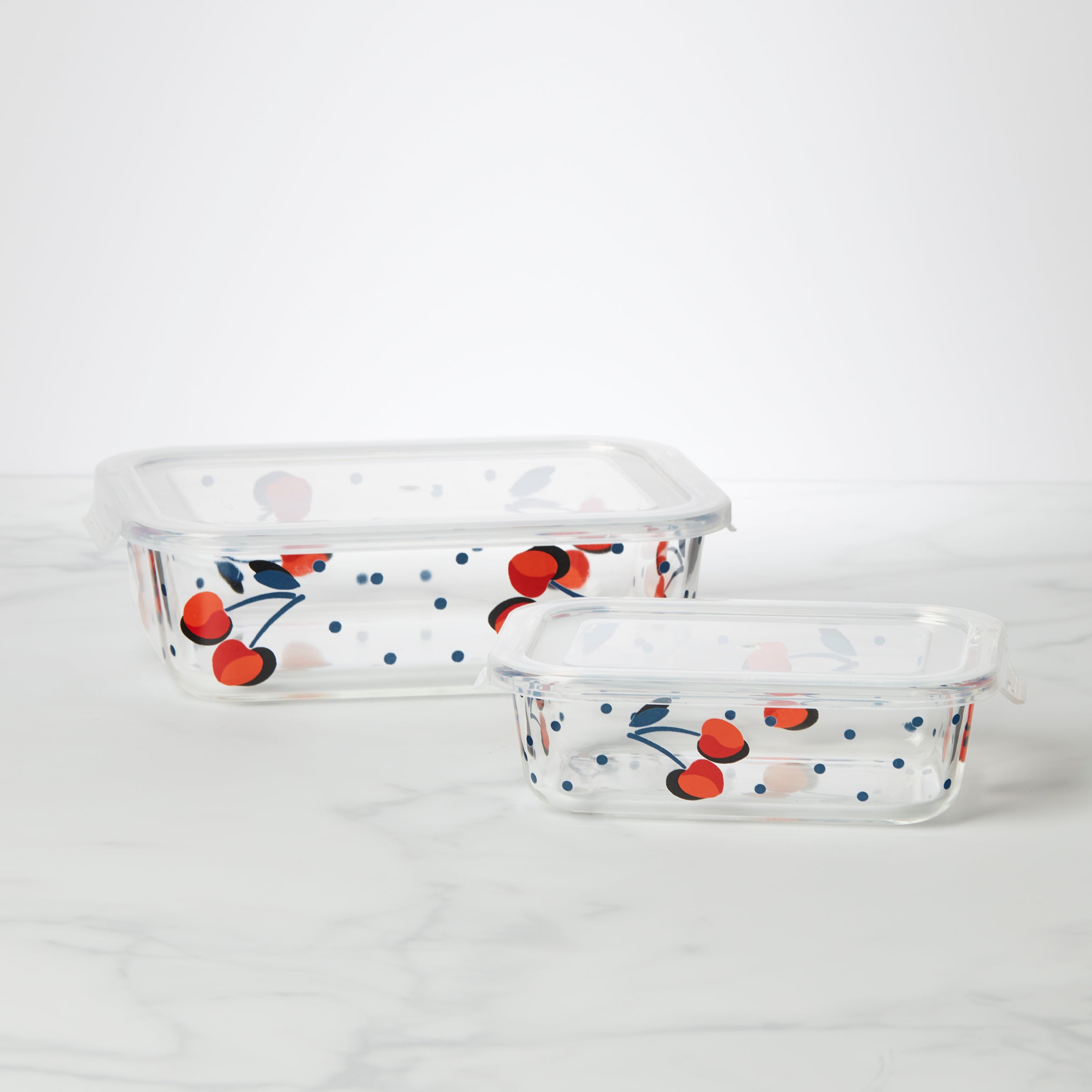 Lenox Everyday Flatware Vintage Cherry Dot 2-Piece Rectangular Storage Set - Image 2