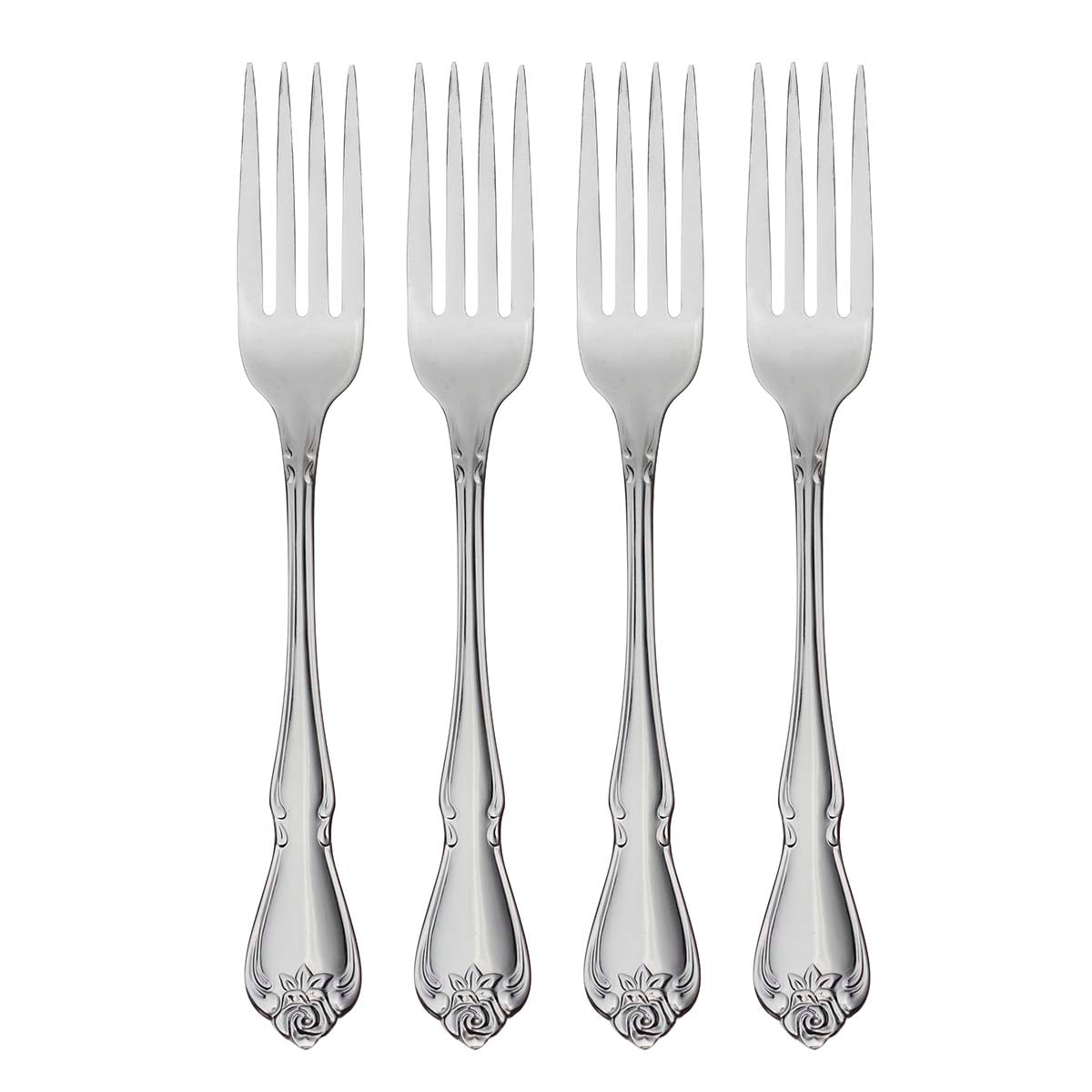 Lenox Everyday Flatware True Rose Everyday Flatware Dinner Forks, Set Of 4