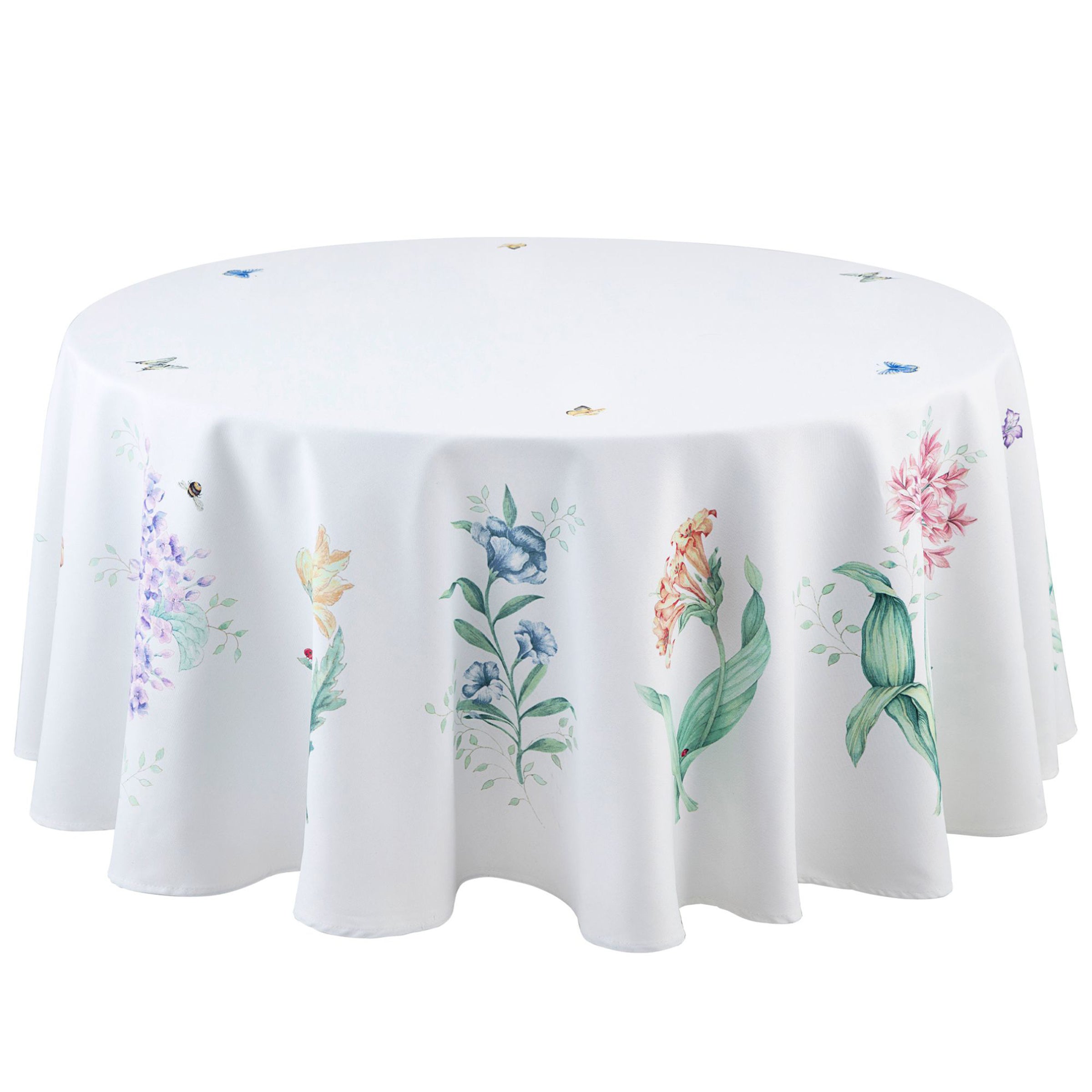 Lenox Everyday Flatware Butterfly Meadow Garden 70x70 Round Tablecloth