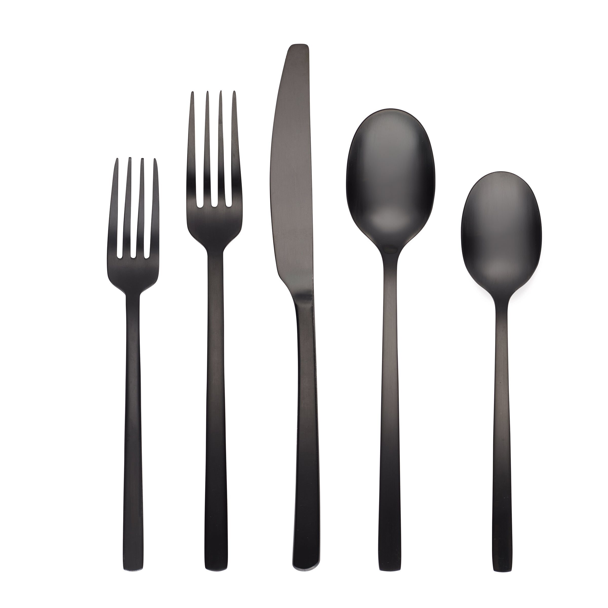 Lenox Everyday Flatware Beacon Black Satin 45-Piece Flatware Set