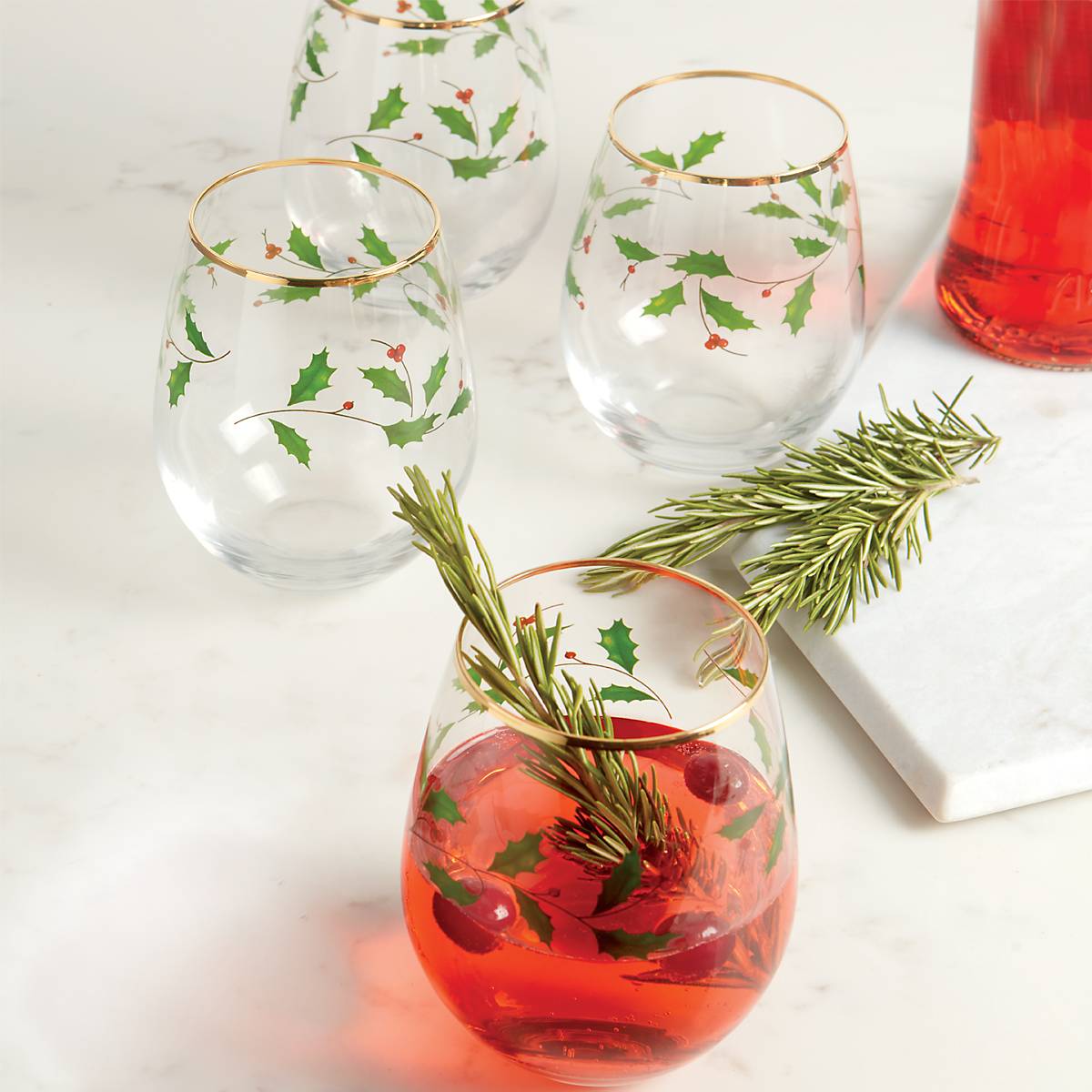 Lenox Everyday Flatware Holiday Stemless Wine Glasses, Set of 4 - Image 6