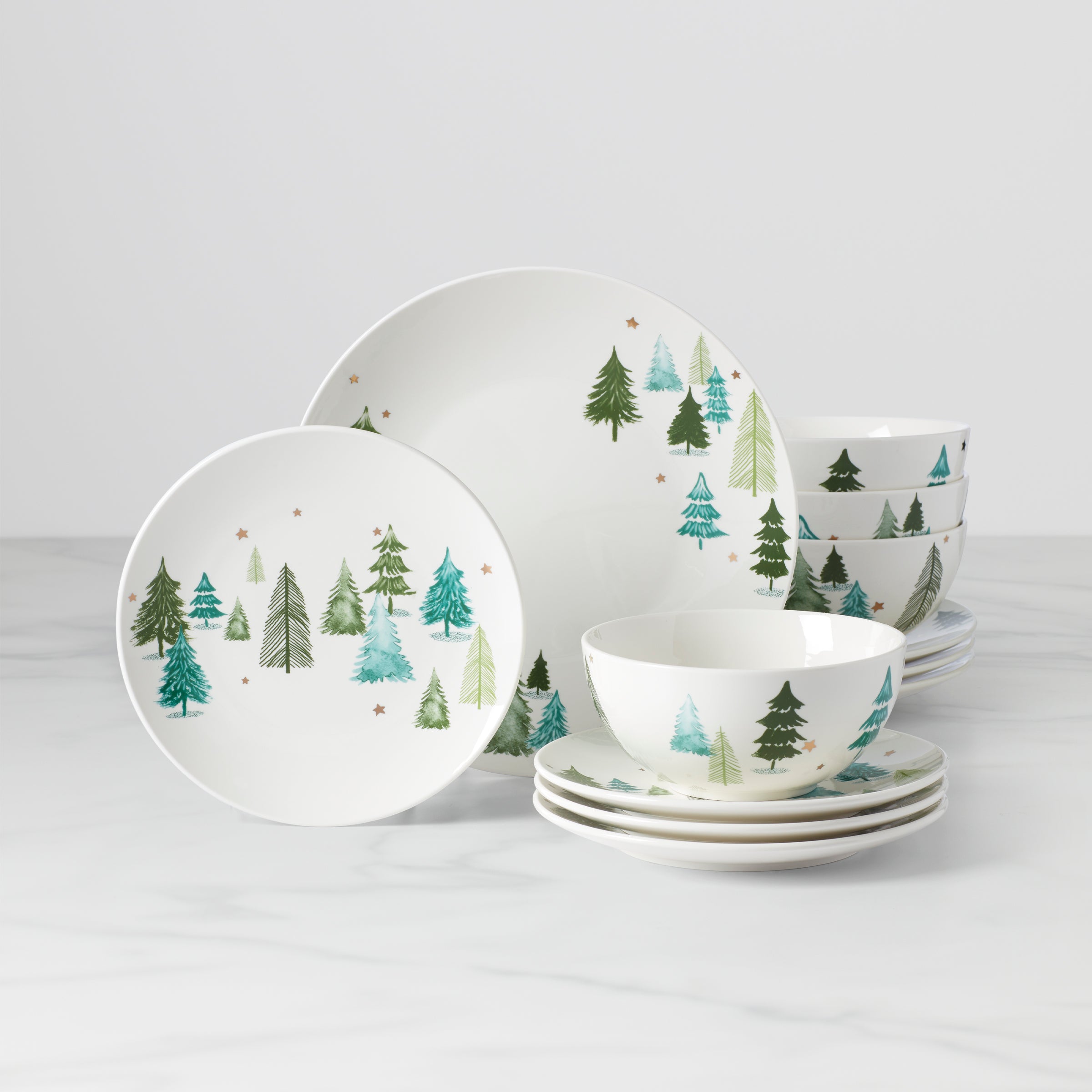Lenox Everyday Flatware Balsam Lane 12-Piece Dinnerware Set