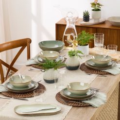 Alternative view of Lenox Everyday Flatware Organic Shades Sage Green 12-Piece Dinnerware Set