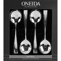 Lenox Everyday Flatware Moda Soup Spoons, Set of 4