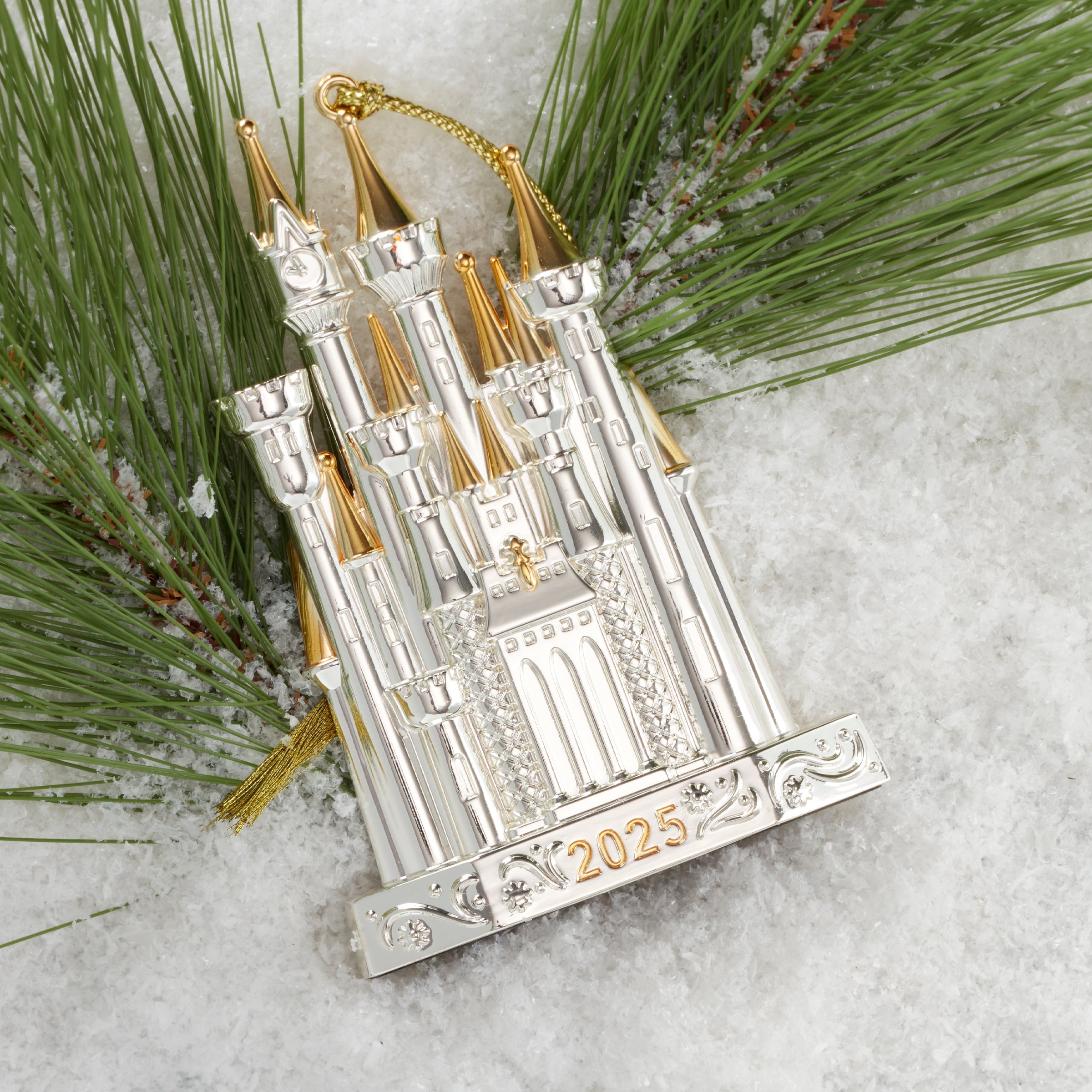 Lenox Everyday Flatware 2025 Cinderella Castle Silverplate Ornament - Image 3