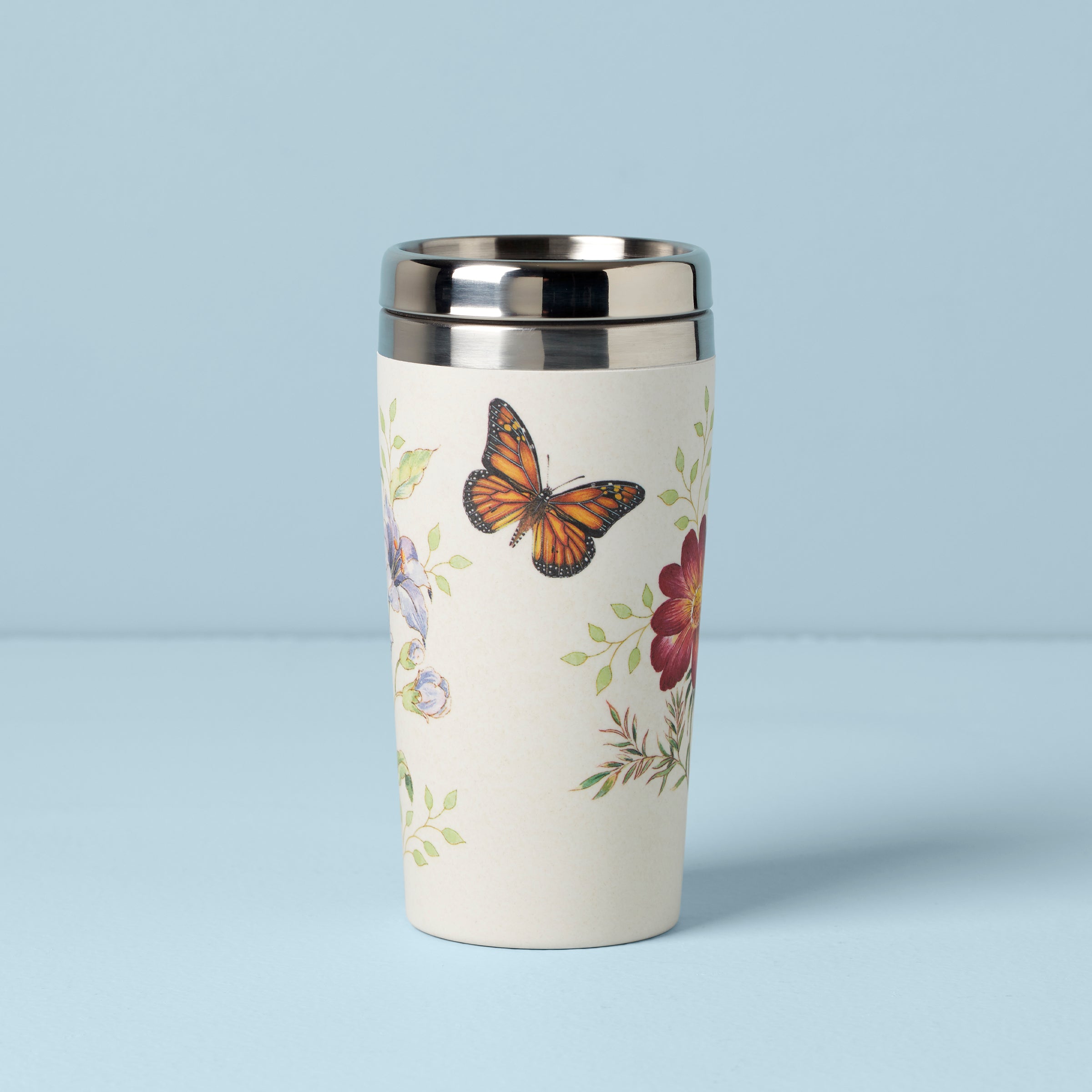 Lenox Everyday Flatware Butterfly Meadow Bamboo Travel Mug - Image 2