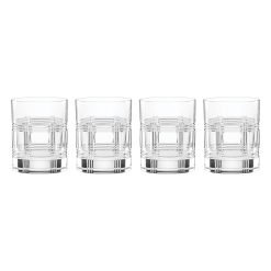 Lenox Everyday Flatware Hudson Crystal Double Old Fashion Glasses, Set of 4