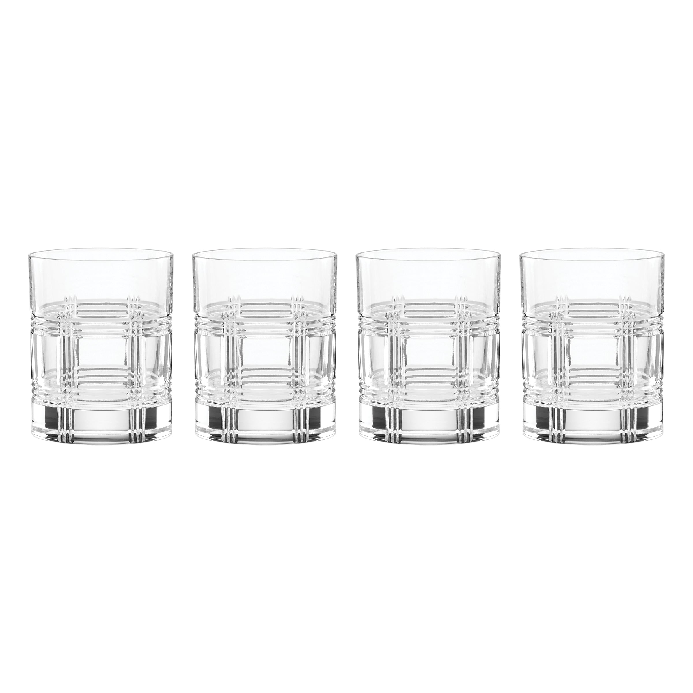 Lenox Everyday Flatware Hudson Crystal Double Old Fashion Glasses, Set of 4