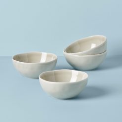 Lenox Everyday Flatware Bay Colors Grey All-Purpose Bowls, Set of 4