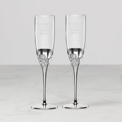 Alternative view of Lenox Everyday Flatware Personalized True Love 2-Piece Toasting Flute Set