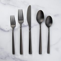 Lenox Everyday Flatware Emmy Black Satin 20-Piece Flatware Set