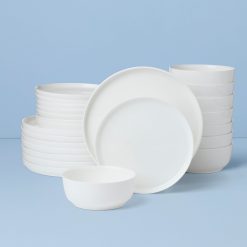 Lenox Everyday Flatware Modern White 24-Piece Dinnerware Set