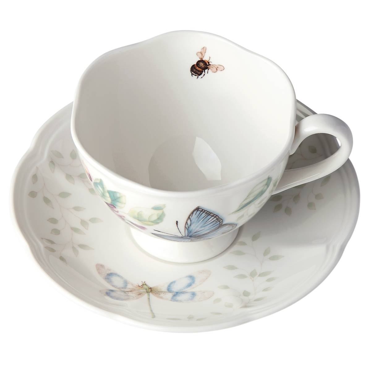 Lenox Everyday Flatware Butterfly Meadow Blue Cup & Saucer - Image 3