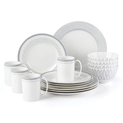Lenox Everyday Flatware Charlotte Street East Slate 16-Piece Dinnerware Set