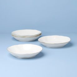 Lenox Everyday Flatware Blue Bay White Pasta Bowls, Set of 4
