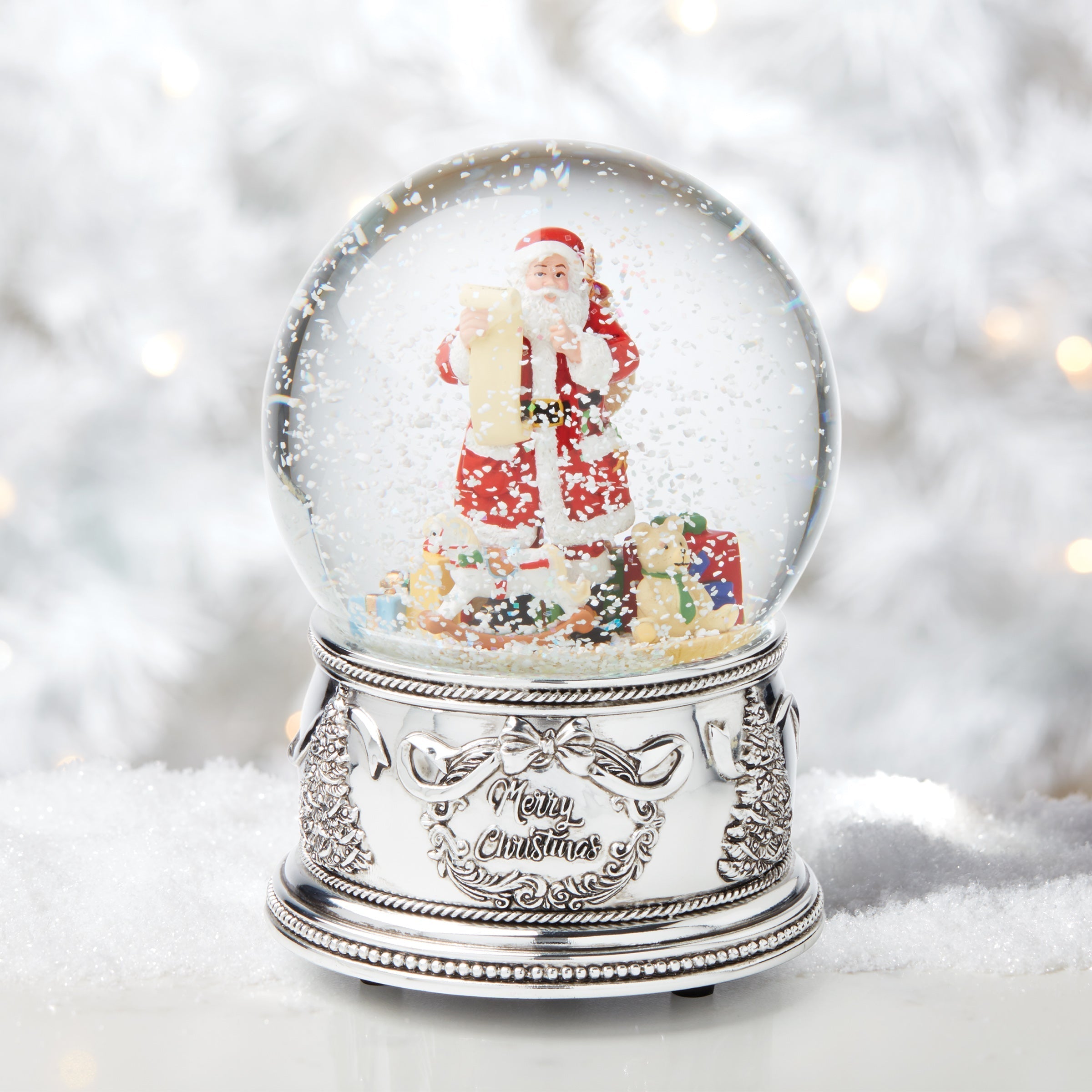 Lenox Everyday Flatware Winter Traditions Santa Snow Globe - Image 3