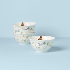 Lenox Everyday Flatware Butterfly Meadow Vines Rice Bowls, Set of 4