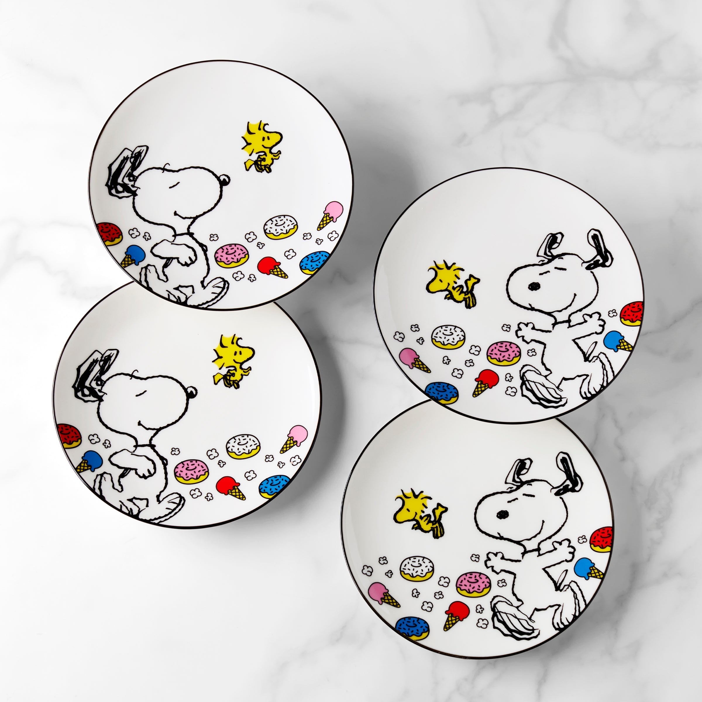 Lenox Everyday Flatware Chef Snoopy Accent Plates, Set of 4