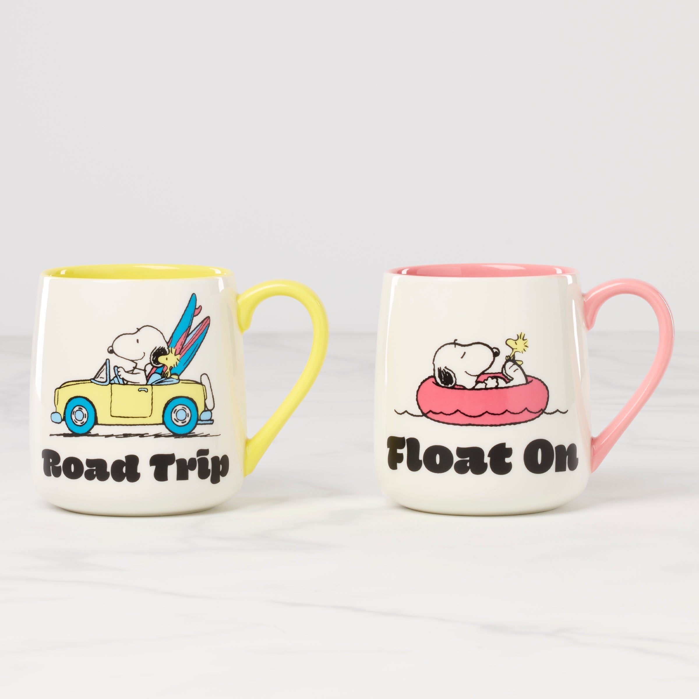 Lenox Everyday Flatware Peanuts Mugs Road Trip-Float On, Set of 2