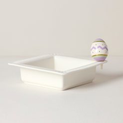 Lenox Everyday Flatware Profile Poppers Square Bowl & Easter Egg Set
