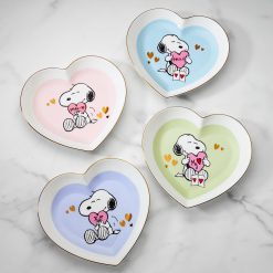 Lenox Everyday Flatware Snoopy Valentine's Day Heart Plates, Set of 4