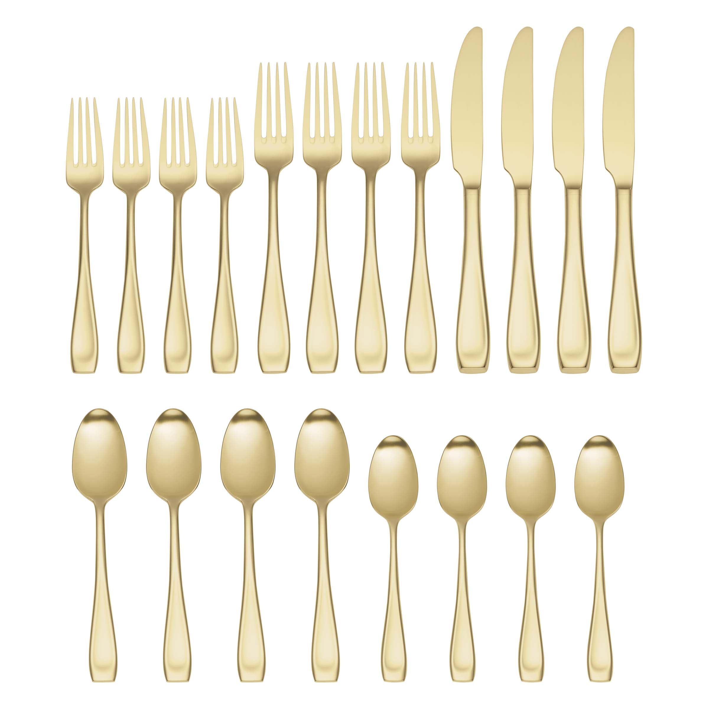 Lenox Everyday Flatware Moda Champagne Satin 20- Piece Flatware Set - Image 3
