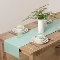 Lenox Everyday Flatware French Perle Solid Ice Blue 14x90 Table Runner