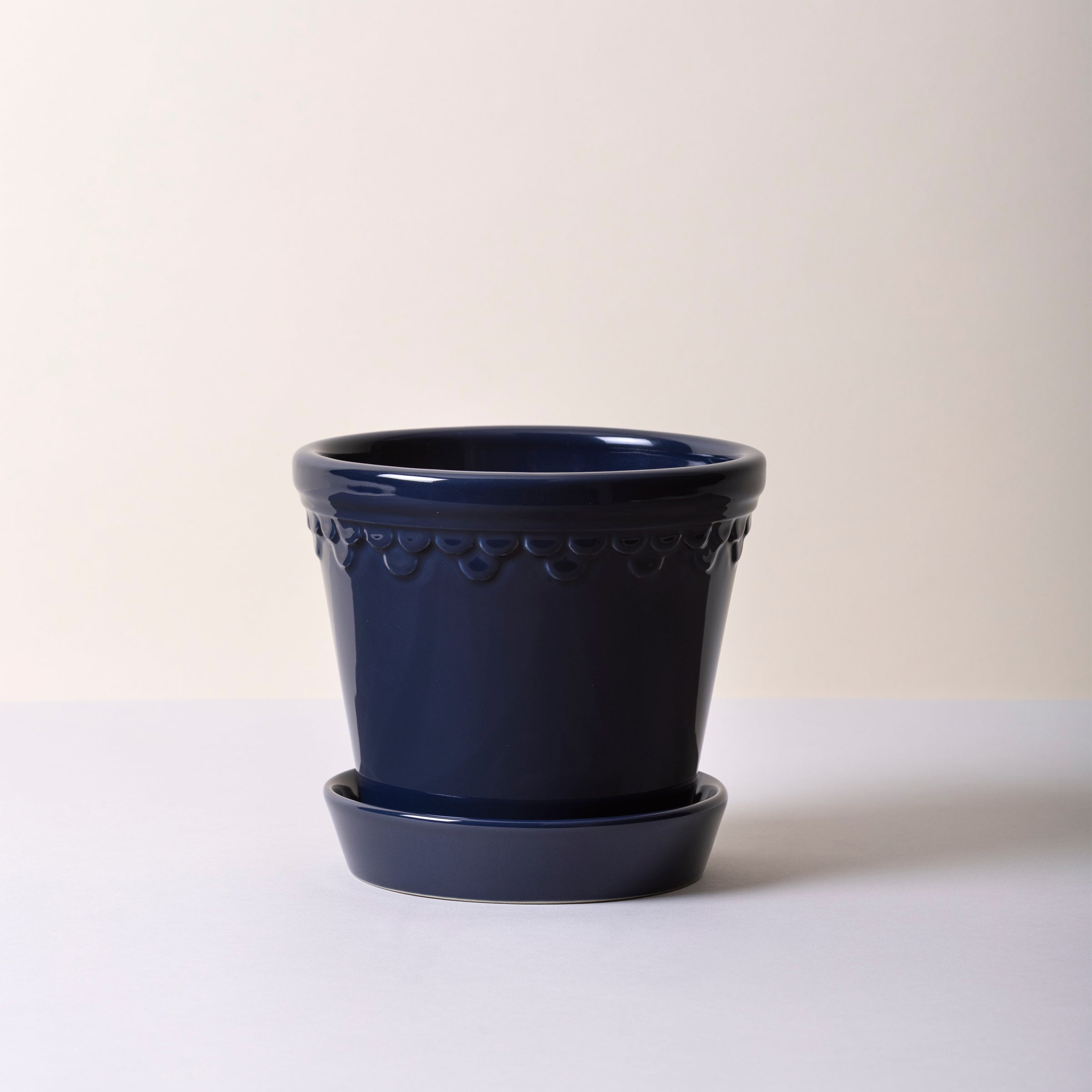 Lenox Everyday Flatware Kobenhavner Glazed Sapphire Blue 16cm Pot with Saucer - Image 2