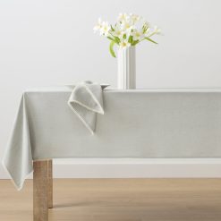 Alternative view of Lenox Everyday Flatware French Perle Solid Dove Grey 60x120 Tablecloth