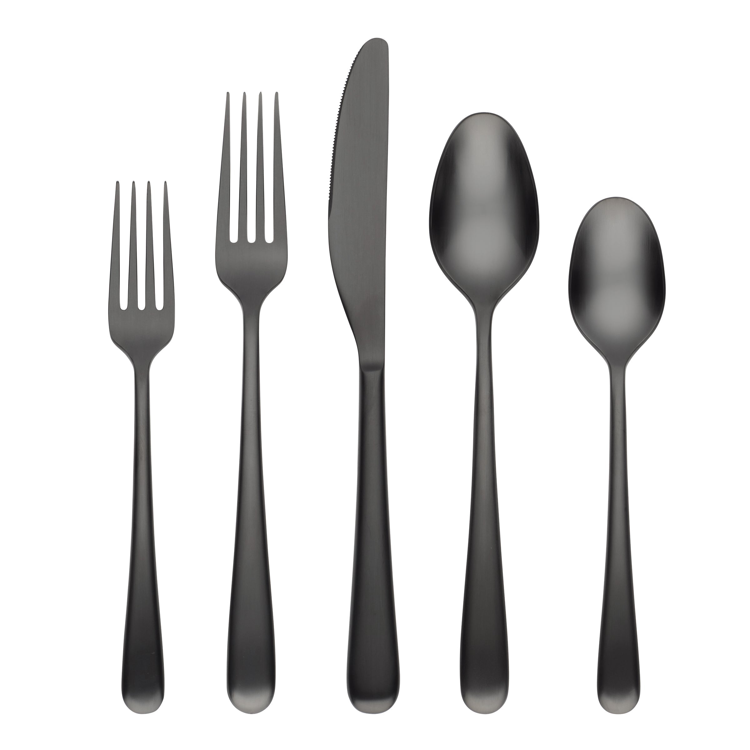 Lenox Everyday Flatware Rafael Black Satin 20-Piece Flatware Set