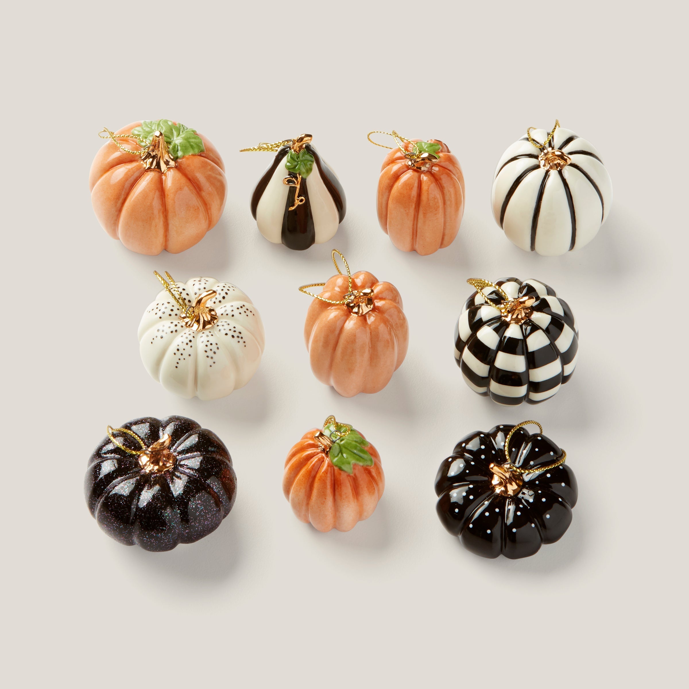 Lenox Everyday Flatware Pumpkin 10-Piece Mini Ornament Set