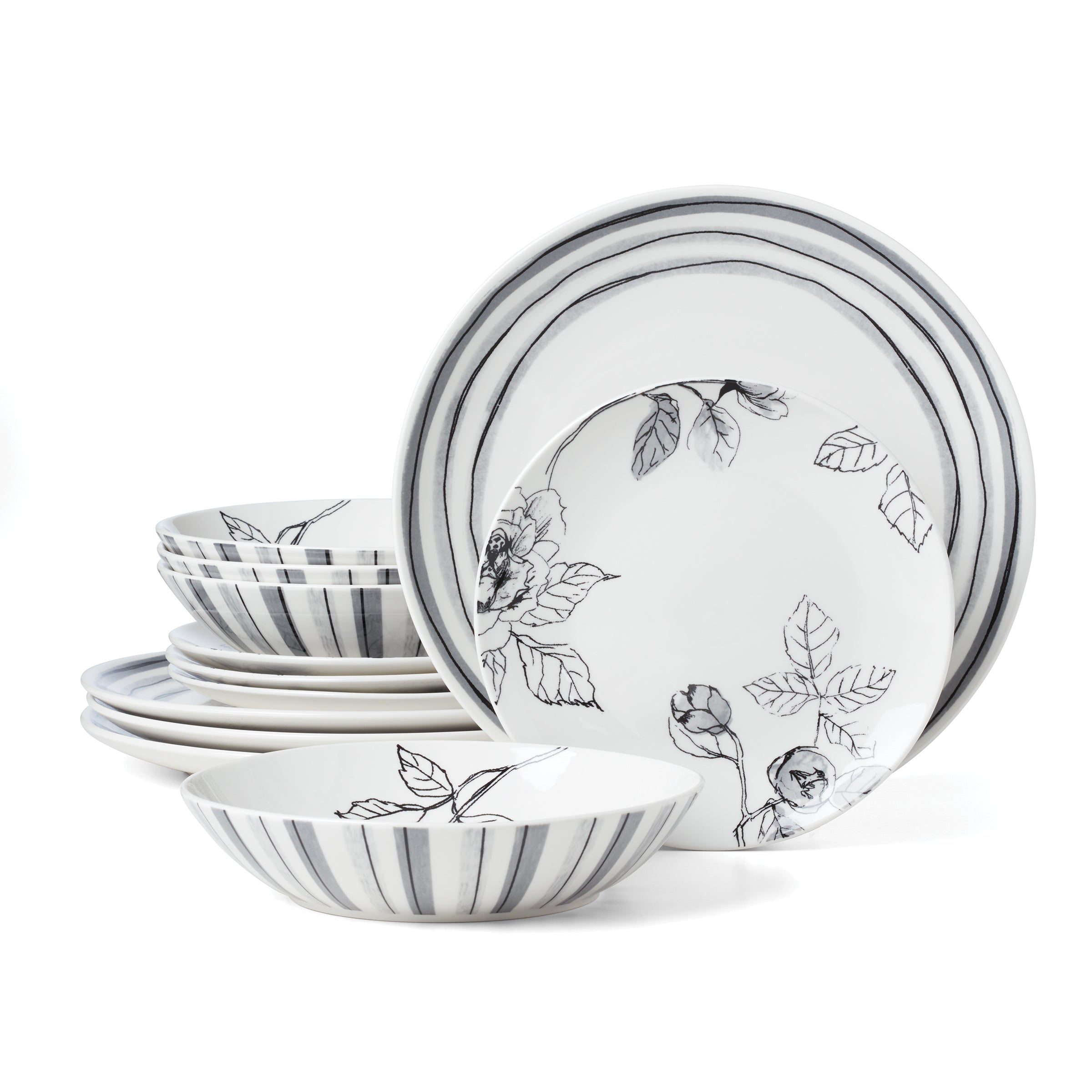 Lenox Everyday Flatware Sketchbook 12-Piece Dinnerware Set