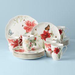Lenox Everyday Flatware Butterfly Meadow Holiday 18-Piece Dinnerware Set