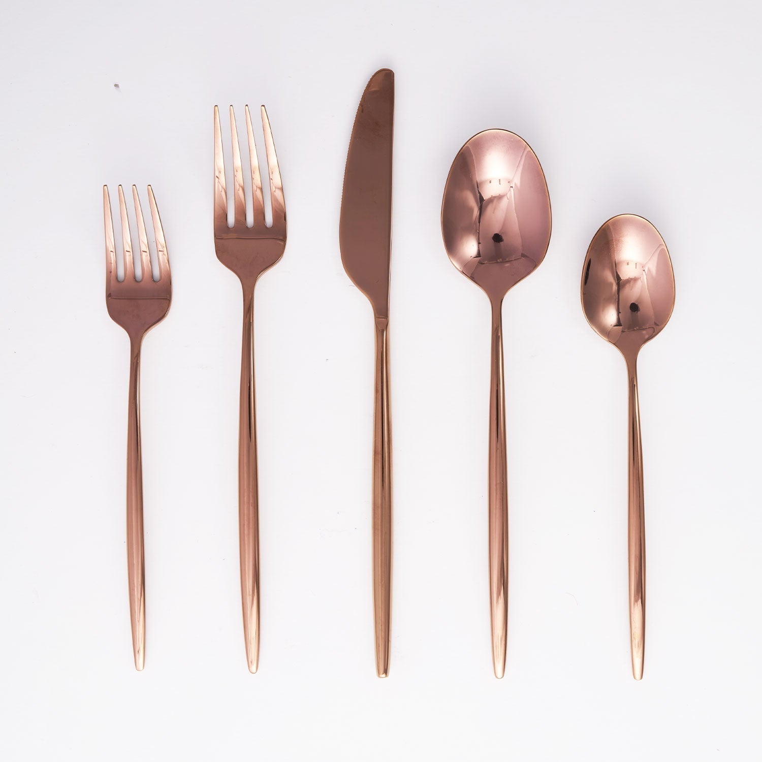Lenox Everyday Flatware Gaze Copper Mirror 20-Piece Flatware Set - Image 3