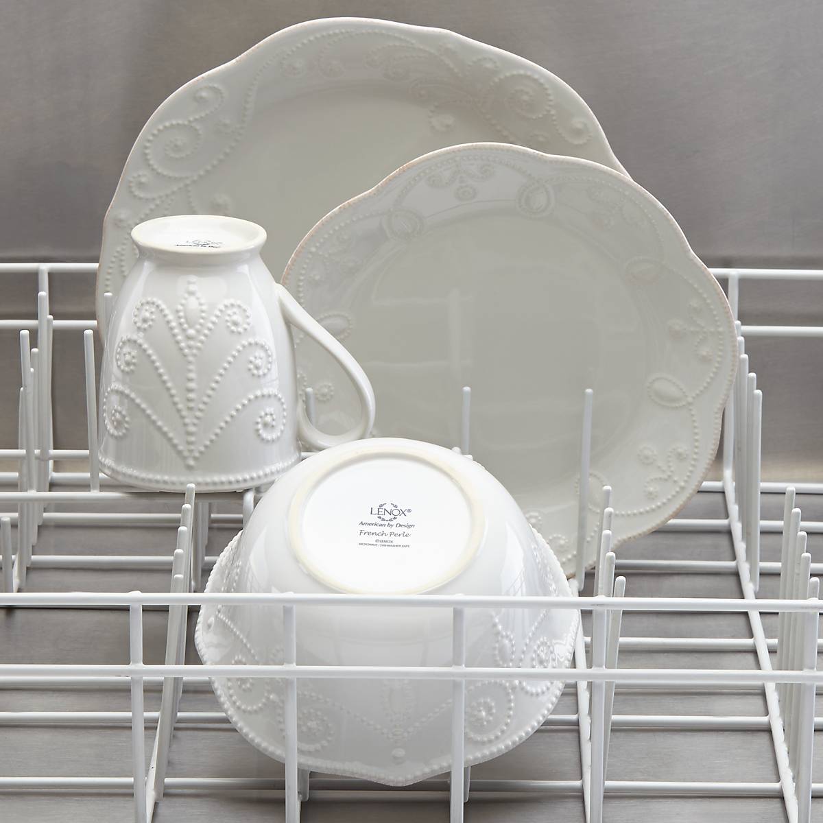 Lenox Everyday Flatware French Perle White 4-Piece Place Setting - Image 6