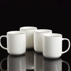 Alternative view of Lenox Everyday Flatware 24 Seven Black Rim Mugs, Set of 4